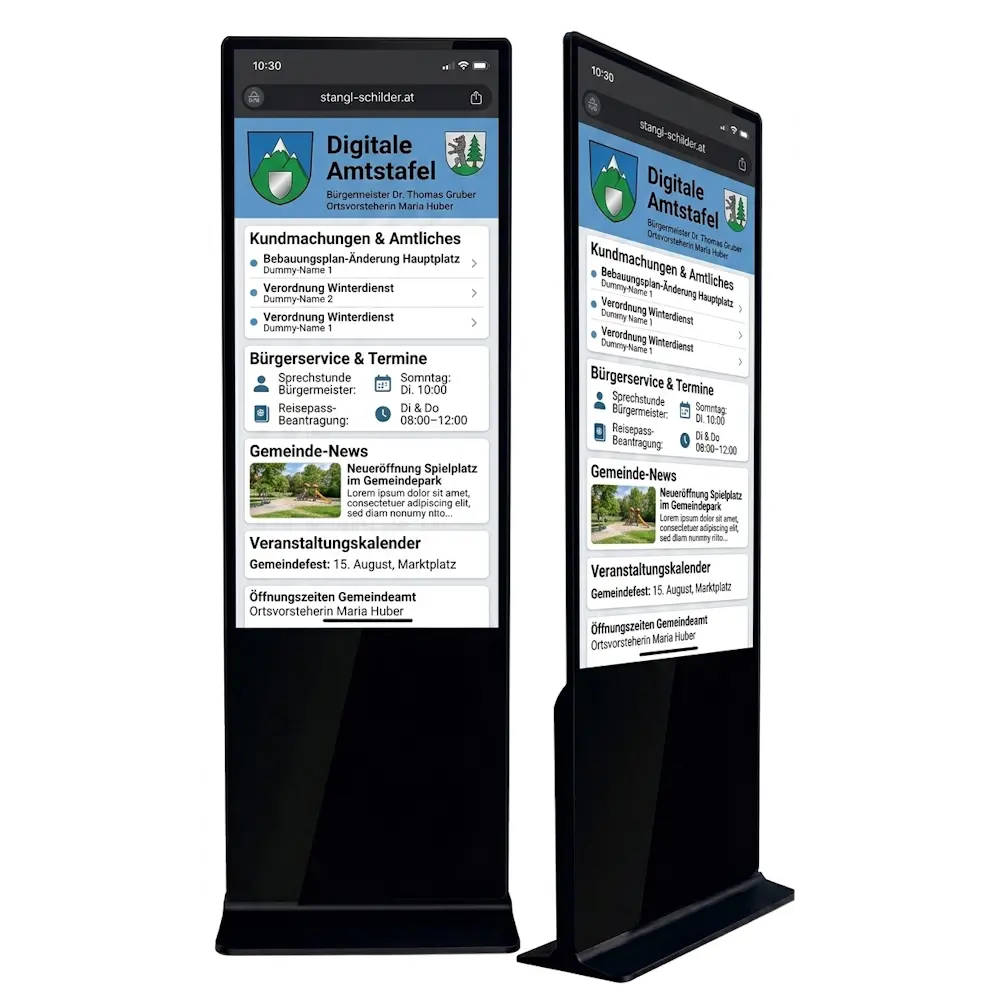 Digitale Werbestele - Amtstafel 55Zoll – Bild 2