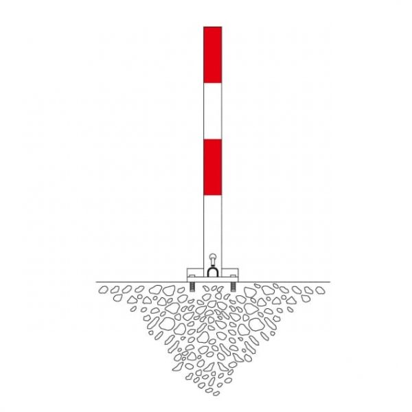 Sesam A Kipp Absperrpfosten / Sperrpfosten – vierkant – Gütestahl 70×70/2mm