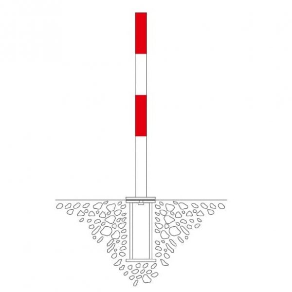 Parat B Absperrpfosten / herausnehmbarer Sperrpfosten – rund – Stahl Ø 60/2 mm