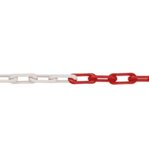 Sperrkette – Nylon MNK-Güte 8 – rot–weiß – 8 mm