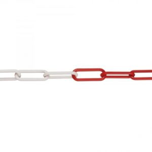Sperrkette – Nylon M-DEKO-Sicht 6 – rot–weiß – 6 mm