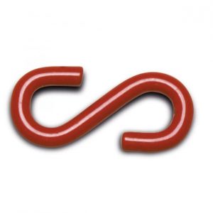 S-Haken – Verbindungshaken Stahl – rot – 7mm
