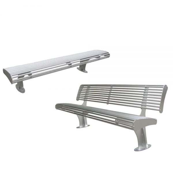 Sitzbank Garda aus Edelstahl (Inox–Stahl)